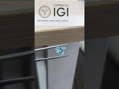 3.26ct Lab Growm Diamant Hart Snijd CVD Fancy Intense Groen Blauw VS2 2EX N IGI