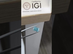3.55ct Lab Grown Diamond Radiant Cut HPHT Fancy Vivid Blue VS2 2EX N IGI.