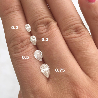 kopen Rond gesneden, in het laboratorium gegroeide losse melee diamanten HPHT 1.6x1.8-6.8x7.2mm 0,01 tot 0,68ct Wit peervorm online manufacture