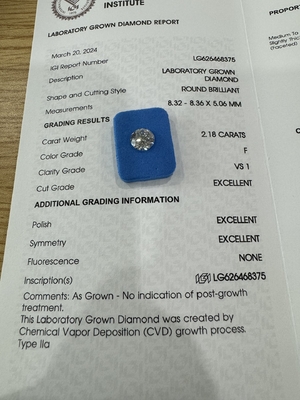 kopen F VS1 3EX CVD Lab Groeide diamant DIY Juwelen Accessoires online manufacture