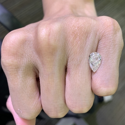 kopen 2.36CT F VVS2 EX VG Pear Cut CVD Loose Lab Grown Diamonds online manufacture