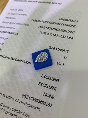 kopen 2.38CT D VS1 2EX Synthetische Diamanten Lab Diamanten Peervorm online manufacture