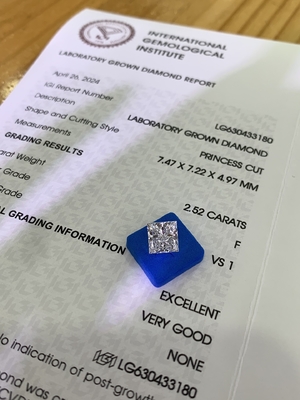 kopen 2.52 karaat F Kleur VS1 Helderheid EX VG CVD Lab Made Diamonds online manufacture