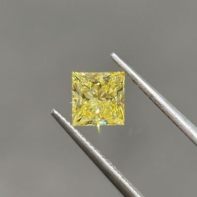 kopen 1.06ct Lab Diamond Yellow Princess Cut CVD Fancy Intense Geel VVS2 2EX N IGI online manufacture