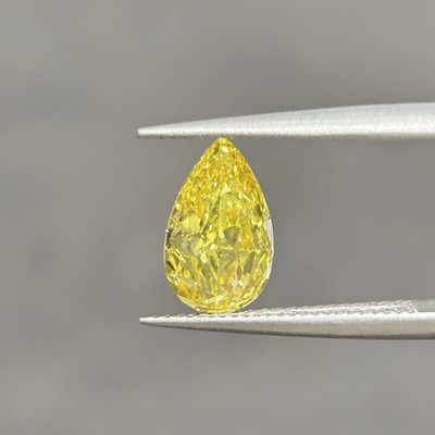 kopen 1.7ct Laboratoriaal geteelde diamanten Peer Cut CVD Fancy Vivid Yellow VS1 2EX N IGI online manufacture