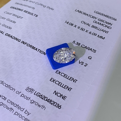 kopen 5.38ct Groeide briljante diamanten ovaal gesneden CVD G VS2 2EX N IGI LG620482036 online manufacture