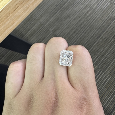 kopen 6.56 karaat Radiant Cut Diamant Lab Groeid SI1 Helderheid F Kleur online manufacture