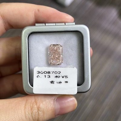 kopen 6.13 karaat Man Made Pink Diamond Fancy Pink Loose Vs Diamonds Radiant Cut online manufacture