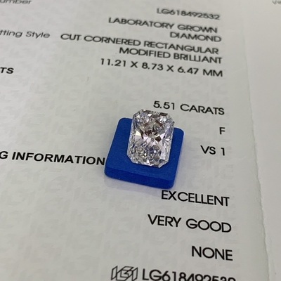 kopen 5.51ct Radiant Cut Lab Groeide Diamant CVD F VS1 EX VG N IGI LG618492532 online manufacture