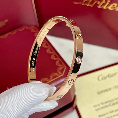 kopen 18k Massivgoud Armband 4 Diamant Liefdesarmband 0,42 karaat Natuurlijke Diamant Juwelen online manufacture