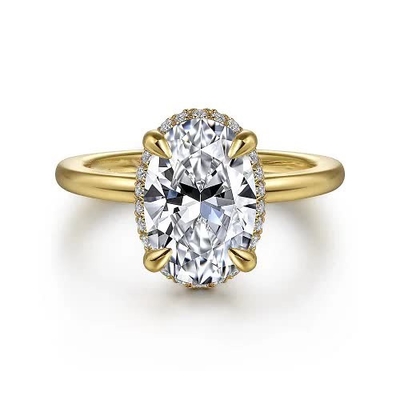 kopen 18K 14K 10K Massivgoud Op maat gemaakt Juwelen 3 karaat Def Vvs helderheid Cvd ovaal gesneden Lab Groeide Diamant Halo Ringen Te koop online manufacture
