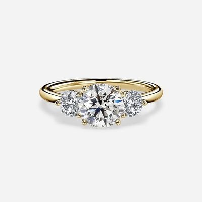 kopen 3 stenen diamanten ring 1 tot 3ct 18K 14K 10K 9K PT online manufacture