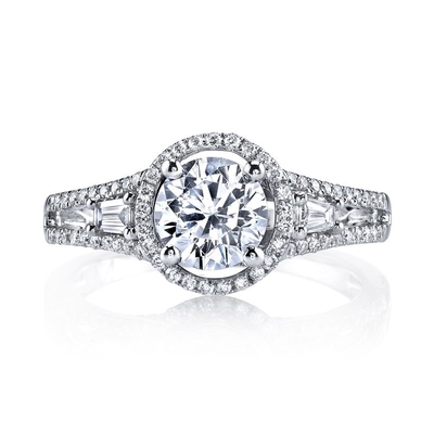 kopen 18K 14K 10K 9K Platinum Halo Lab Gecreëerde Diamant Verlovingsring 1 tot 3 karaat online manufacture