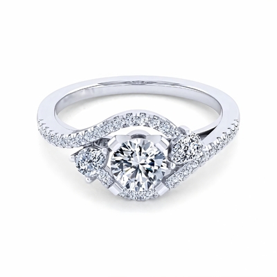 kopen Ronde edelsteen vorm laboratorium gemaakt diamanten ringen OEM ODM online manufacture