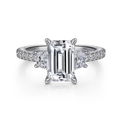 kopen Lab Diamond Wedding Band VVS Clarity HPHT Emerald Cut Lab Groeide Diamanten Ring online manufacture