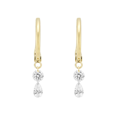 kopen 0.38 karaat Lab Created Diamond Hoop Ohrringe VVS Duidelijkheid HPHT Peer Gesneden in DEFGH online manufacture