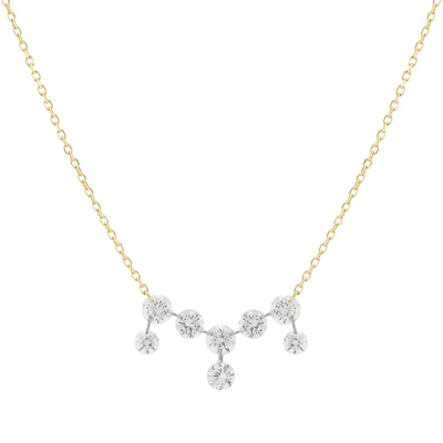 kopen Ketting met 18K 14K 10K Solid Gold Clarity CVD Round Cut Bezel Lab Grown Diamond online manufacture