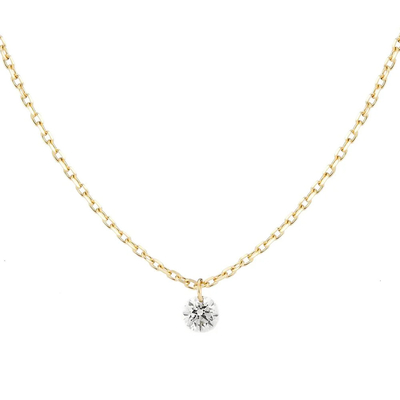 kopen Ronde gesneden bezel Lab gegroeide diamant ketting met klassieke stijl 18K 14K 10K massief goud online manufacture
