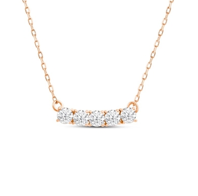 kopen 18K 14K 10K Solid Gold Clarity CVD Round Cut Bezel Lab Groeide Diamant Ketting online manufacture