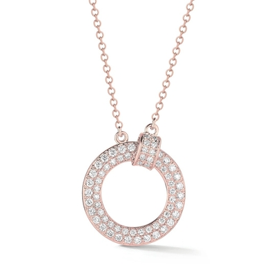 kopen 18K 14K 10K Solid Gold Clarity CVD Round Cut Bezel Lab Groeide Diamant Ketting online manufacture