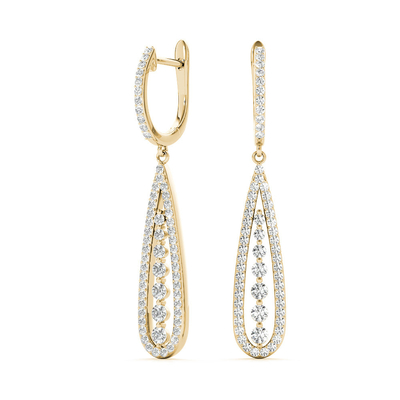kopen 0.75 karaat Lab Created Diamond Hoop Ohrringe VVS Duidelijkheid HPHT Ronde Snijding online manufacture