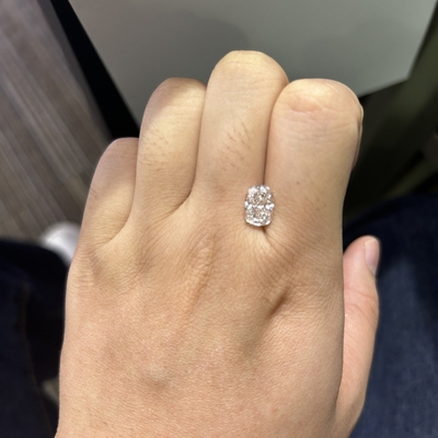 2.28CT Verlengde kussensnij Lab gegroeide diamant VS1 Helderheid F kleur