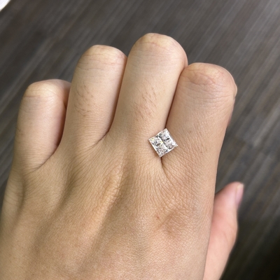 2.02CT D VS1 EX VG CVD Groeide Brilliance Diamanten Princess Cut IGI gecertificeerd