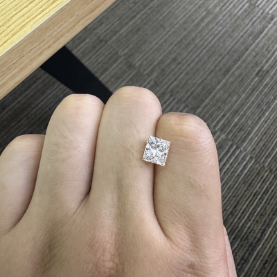 2.06CT F VS2 EX VG CVD Lab Produced Diamonds Princess Brilliant Cut