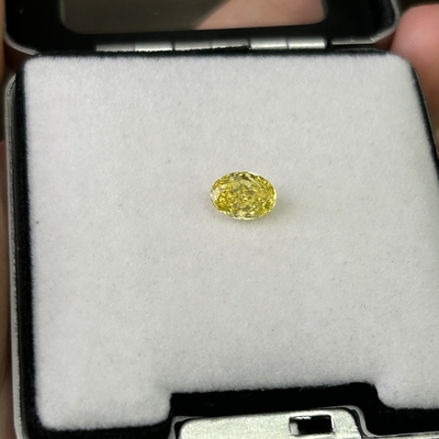 Fancy Vivid Yellow Lab Grown Diamonds HPHT VS2 1,02 karaat Oval Cut
