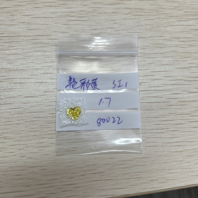 1.7CT Fancy Yellow SI1 HPHT Manmade Canary Diamonds Hart gesneden