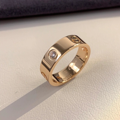 Liefde trouwring 3 Diamanten 18k goud 0.22 karaat GH-SI1