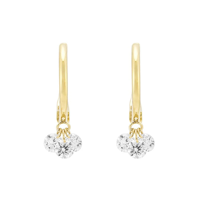 0.4 karaat VVS HPHT Round Cut Lab Created Diamond Hoop Ohrringe in Prong Setting