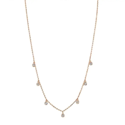 CVD Ronde gesneden bezel Lab gegroeide diamant ketting 18K 14K 10K Solid Gold Clarity